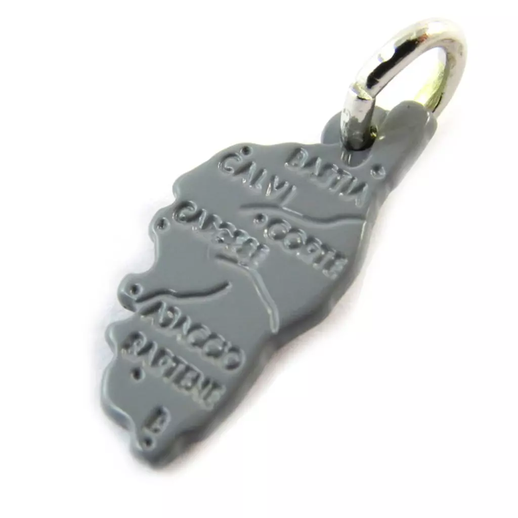 les trésors de lily Pendentif Argent 'Corsica' gris Corse (15x7 mm) [N3356]