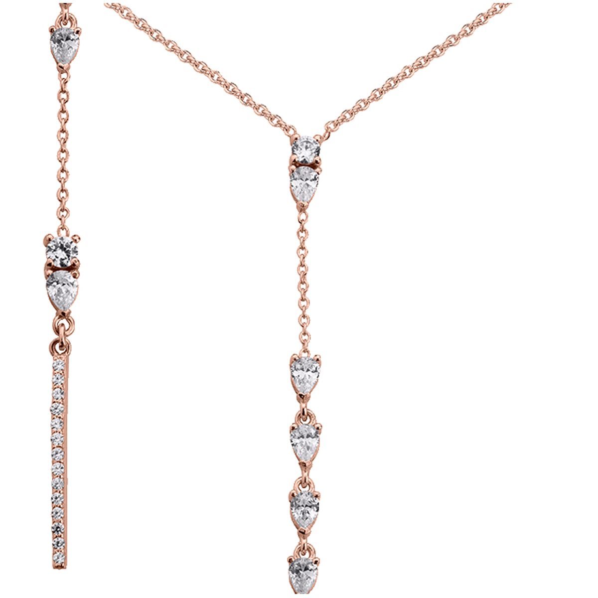 Collier Plaqué Or \'Sissi\' blanc doré rosé - [P0552]