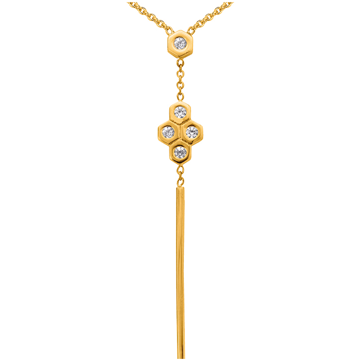Collier Plaqué Or \'Sissi\' blanc - [P0562]