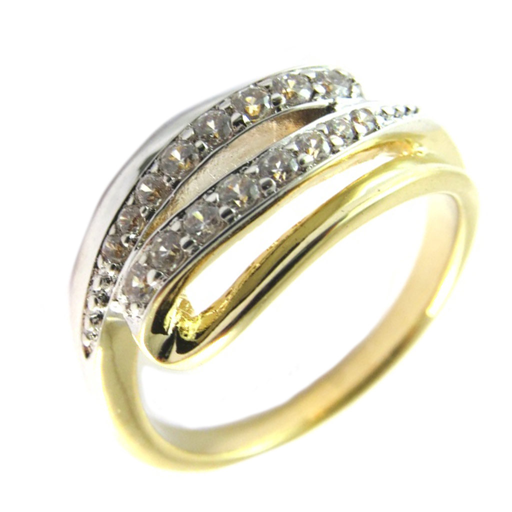 Bague Plaqué Or \'Scarlett\' doré 2 tons - [P1951]