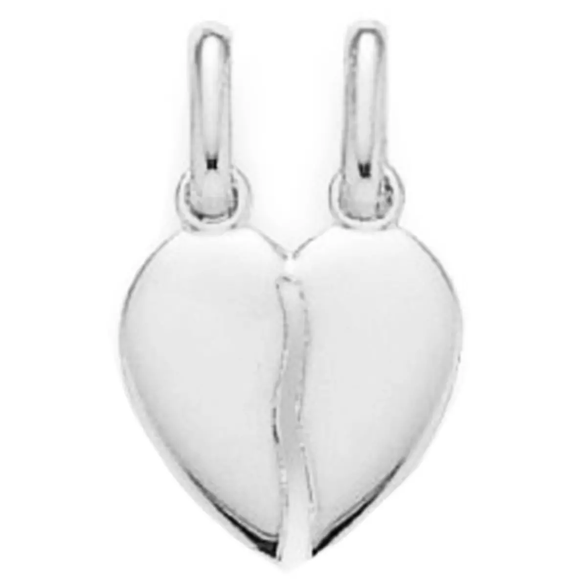 les trésors de lily Pendentif argent 'Âmes Soeurs' argenté 12x12 mm [Q4852]