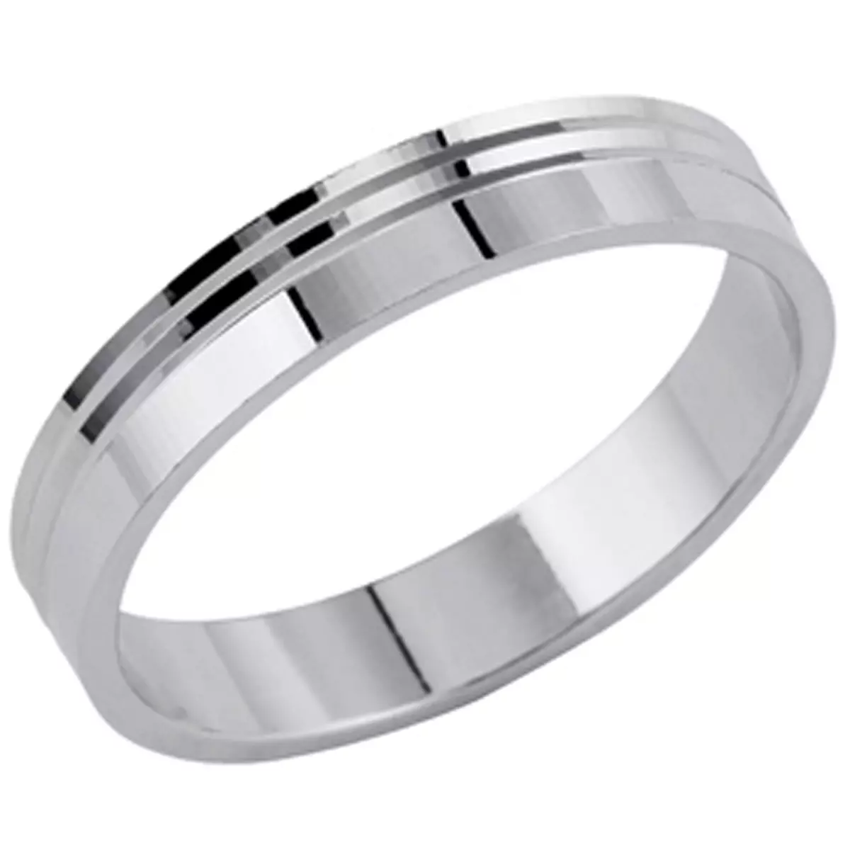 les trésors de lily Alliance argent 'Lien d'Amour' argenté (rhodié) 4 mm [Q4854]