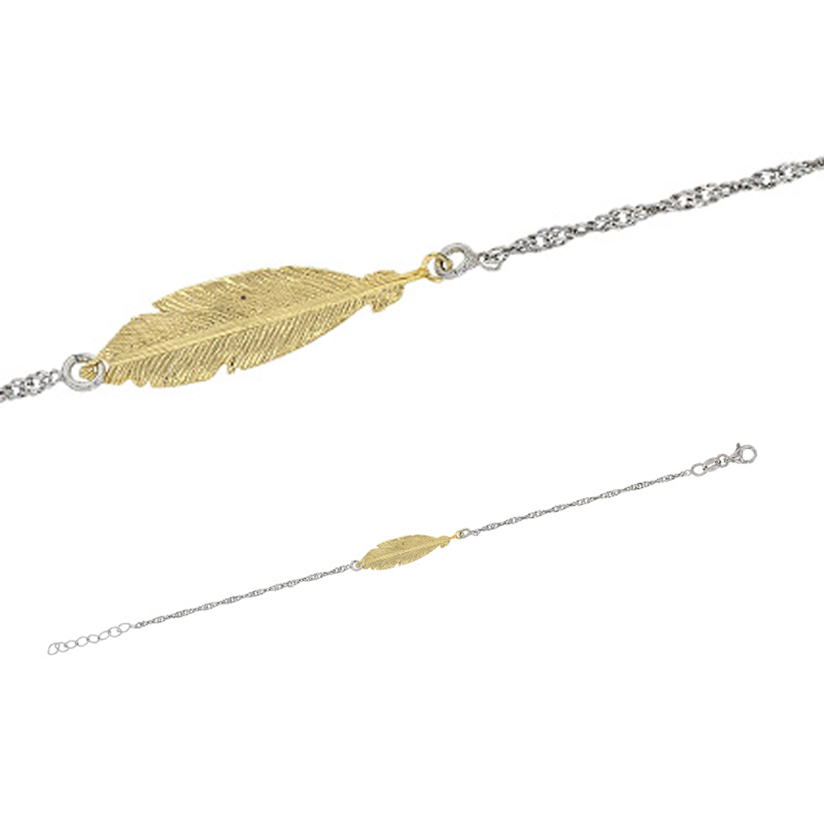 Bracelet Argent artisanal \'Navajos\' doré argenté (rhodié) - 30x8 mm - [R5007]