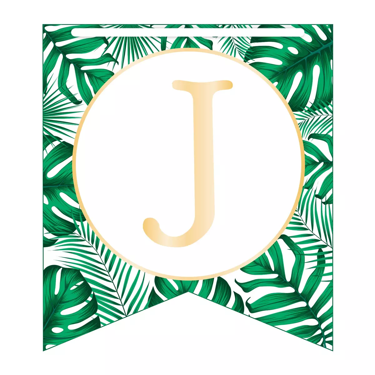 les trésors de lily Guirlande 'Joyeux Anniversaire' vert doré (tropical) 5 m 19 fanions [A2742]