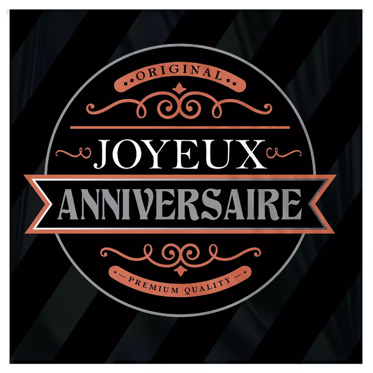 les trésors de lily Pack de 12 serviettes en papier 'Joyeux Anniversaire' noir (original) 16x16 cm [A2749]