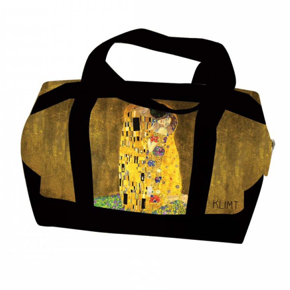 Porte-monnaie mini-sac \'Gustav Klimt\' marron (le Baiser) - 12x8x6 cm - [A2844]