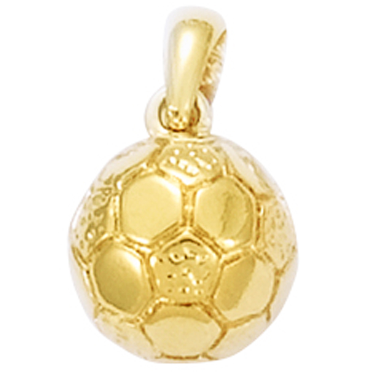 Pendentif Plaqué Or \'Football\' doré (ballon de football) - 10 mm - [N9181]