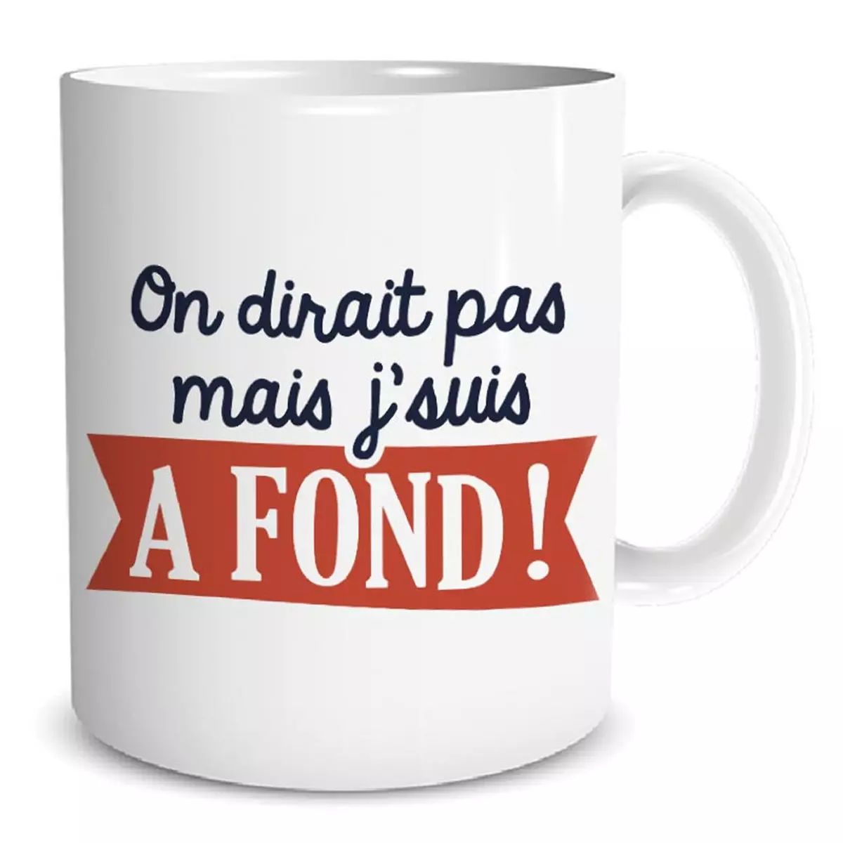 les trésors de lily Mug céramique 'On dirait pas mais j'suis A Fonds ' 95x80 mm [R5210]