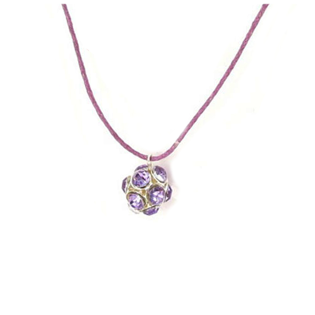 Collier créateur \'Sissi\' violet - 13 mm - [R5293]