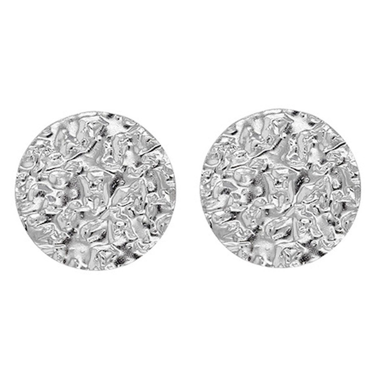 Boucles artisanales Argent \'Cléopatra\' argenté (rhodié) - 15 mm - [R5450]