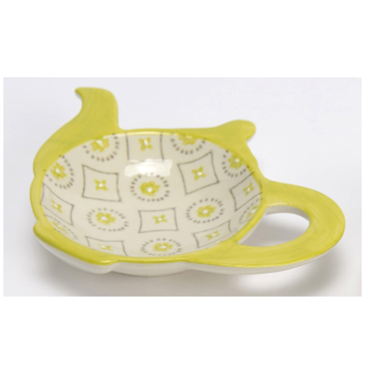 Repose sachets grès artisanal \'Boho\' jaune beige - 135x103x2 cm - [Q9638]