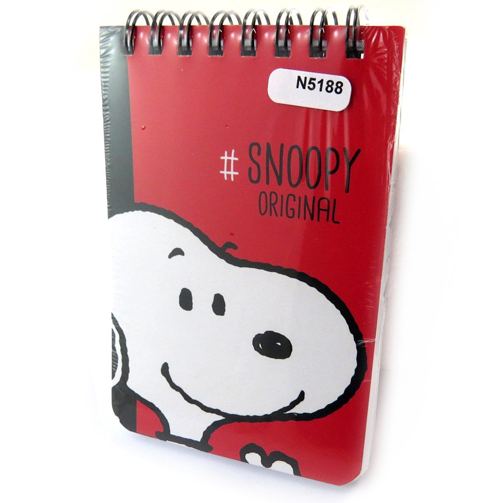 Carnet A7 \'Snoopy\' rouge (Snoopy original) - [N5188]