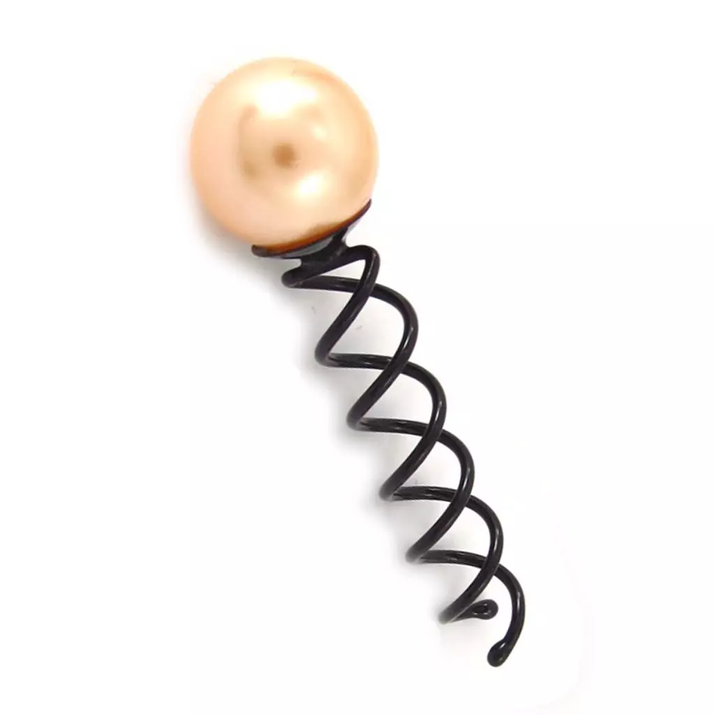 les trésors de lily Picot chignon créateur 'Scarlett' beige 75x20 mm [R5338]