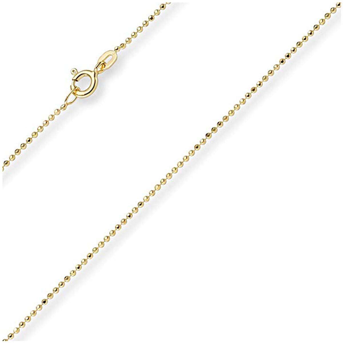 Collier Plaqué Or \'Boule Diamantée\' doré - 50 cm 1 mm - [R5572]