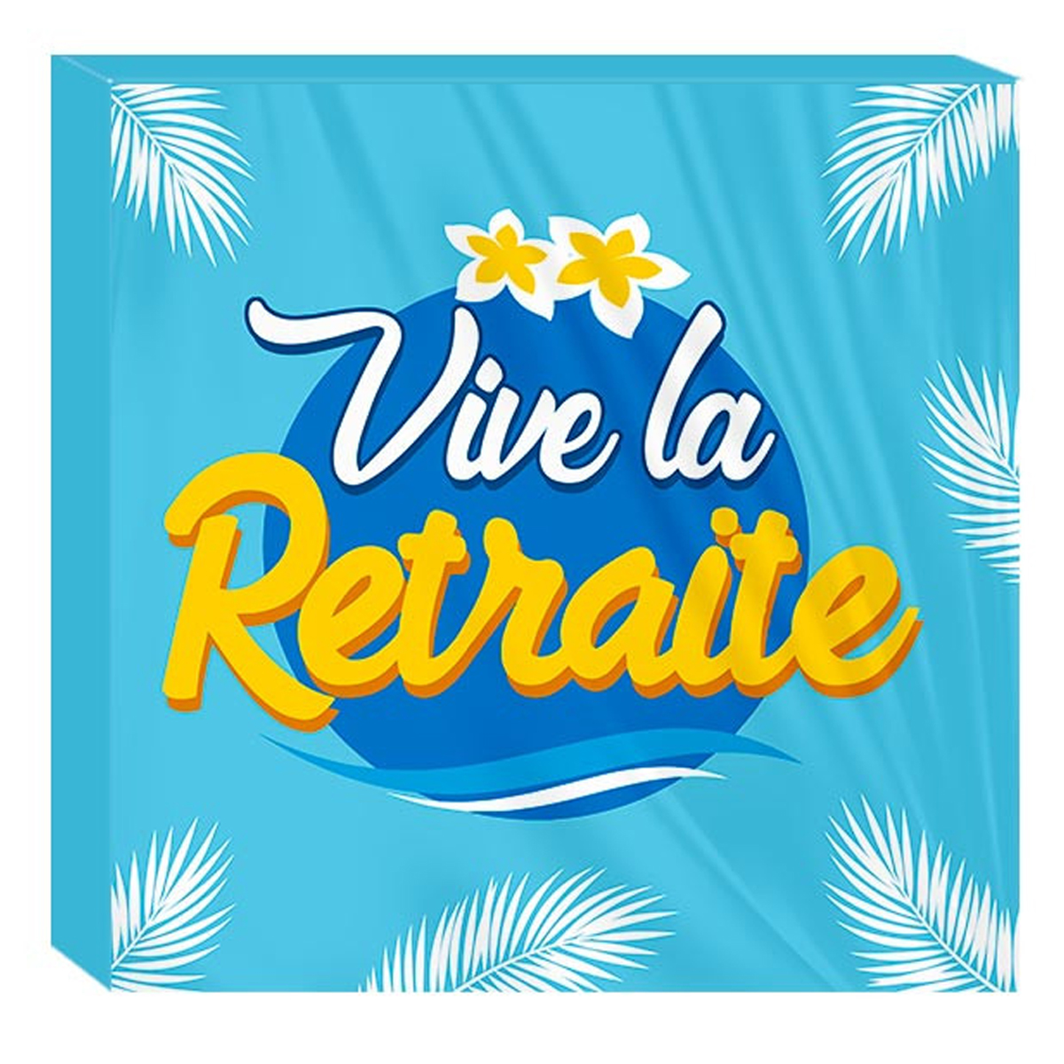 Pack de 20 serviettes en papier \'Vive la Retraite !\' multicolore - 16x16 cm - [A3355]