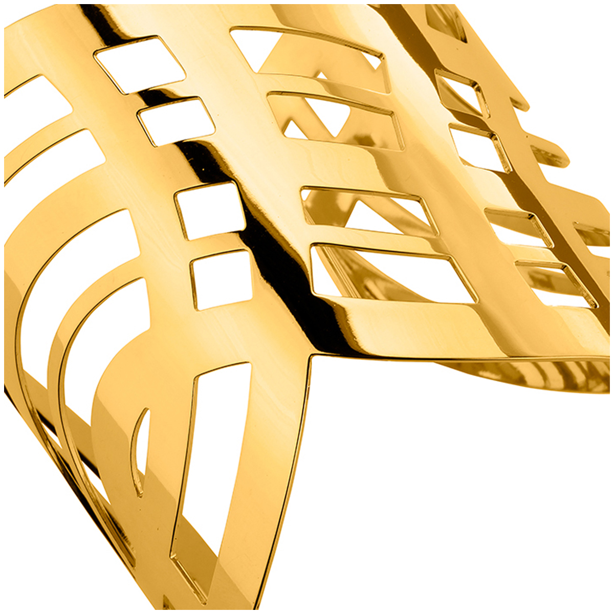 Bracelet plaqué or \'Cleopatra\' doré - 16x6 cm - [N1143]