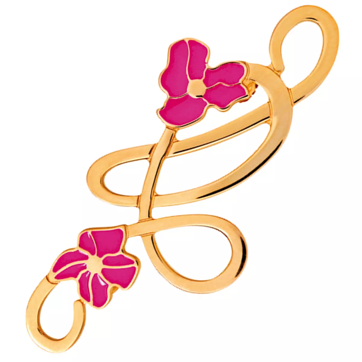 les trésors de lily Broche Plaqué Or 'Vahiné' rose doré 44x20 mm [N3325]