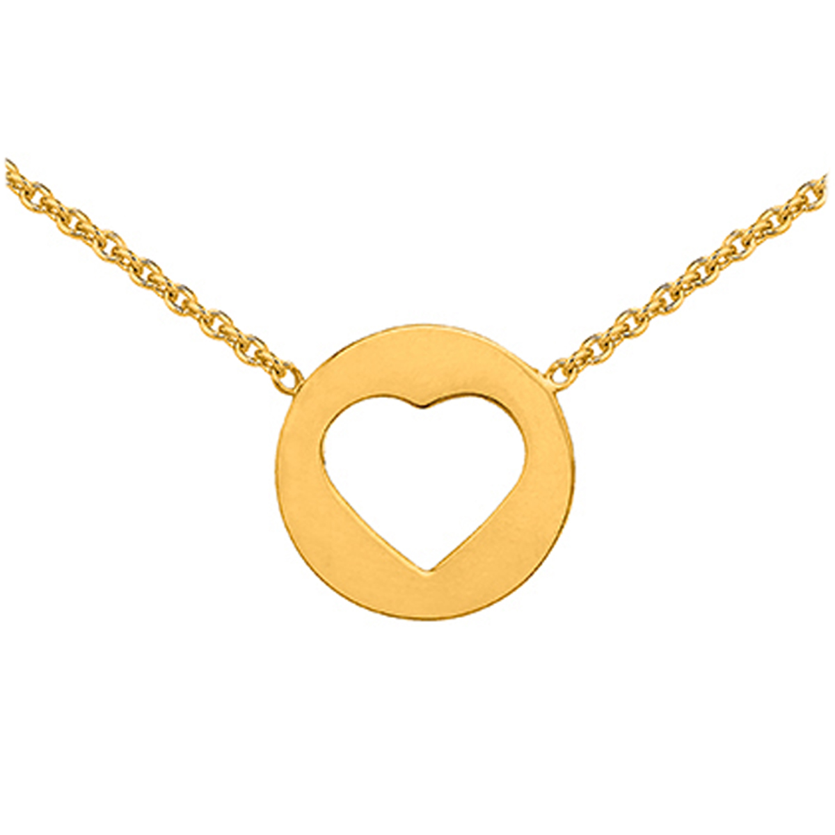 Collier plaqué or \'Love\' doré - 13 mm - [P0567]