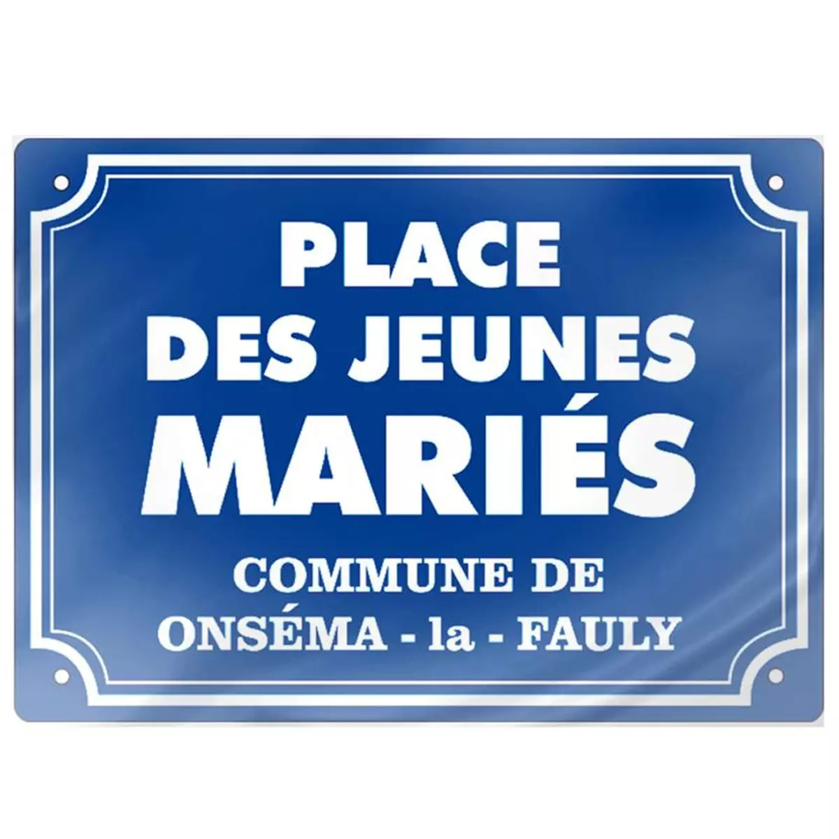 les trésors de lily Plaque de rue métal humoristique 'Place des Jeunes Mariés' (métal) 21x16 cm [P9952]