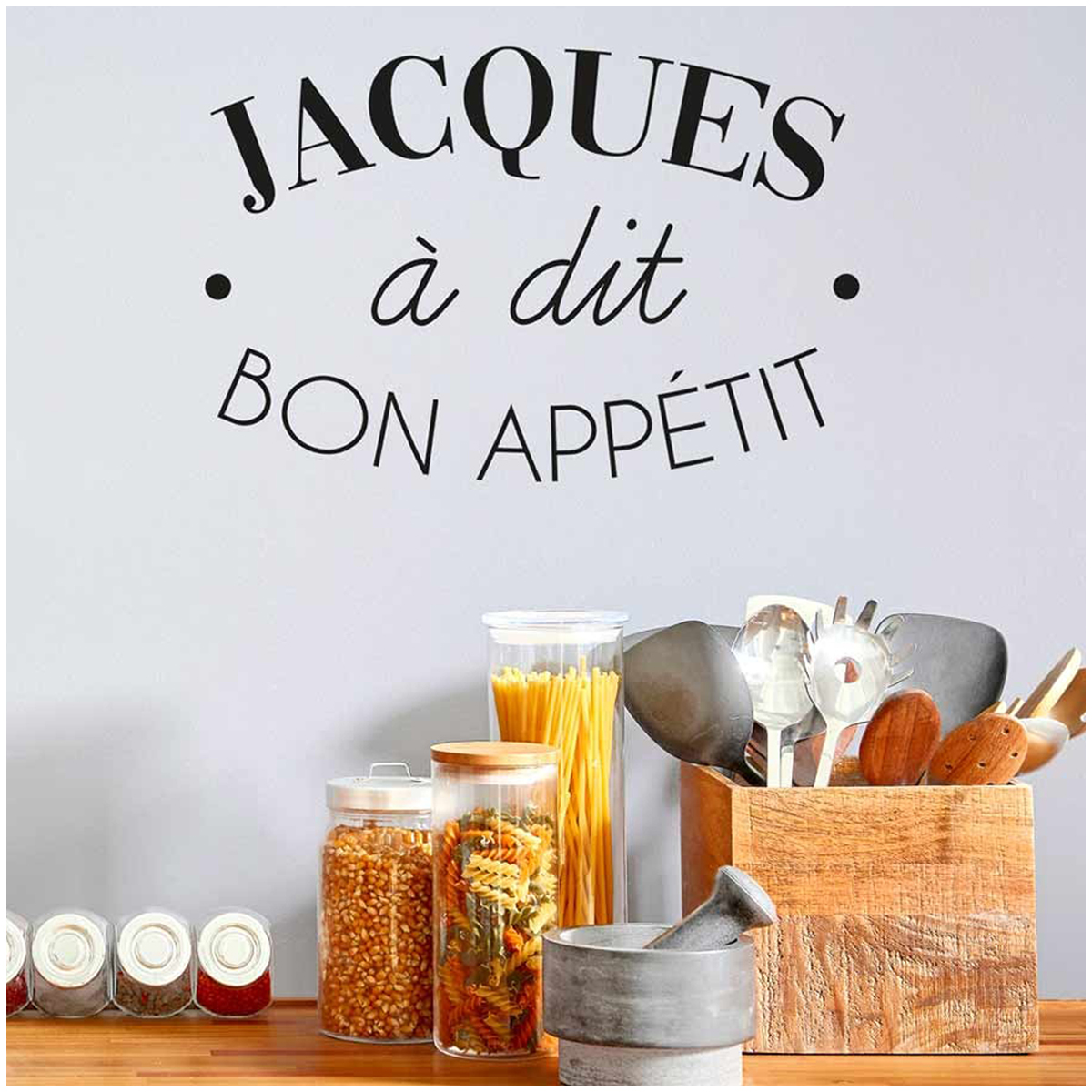 Planche de stickers \'Jacques a dit\' (Bon Appétit) - 20x70 cm - [Q6519]
