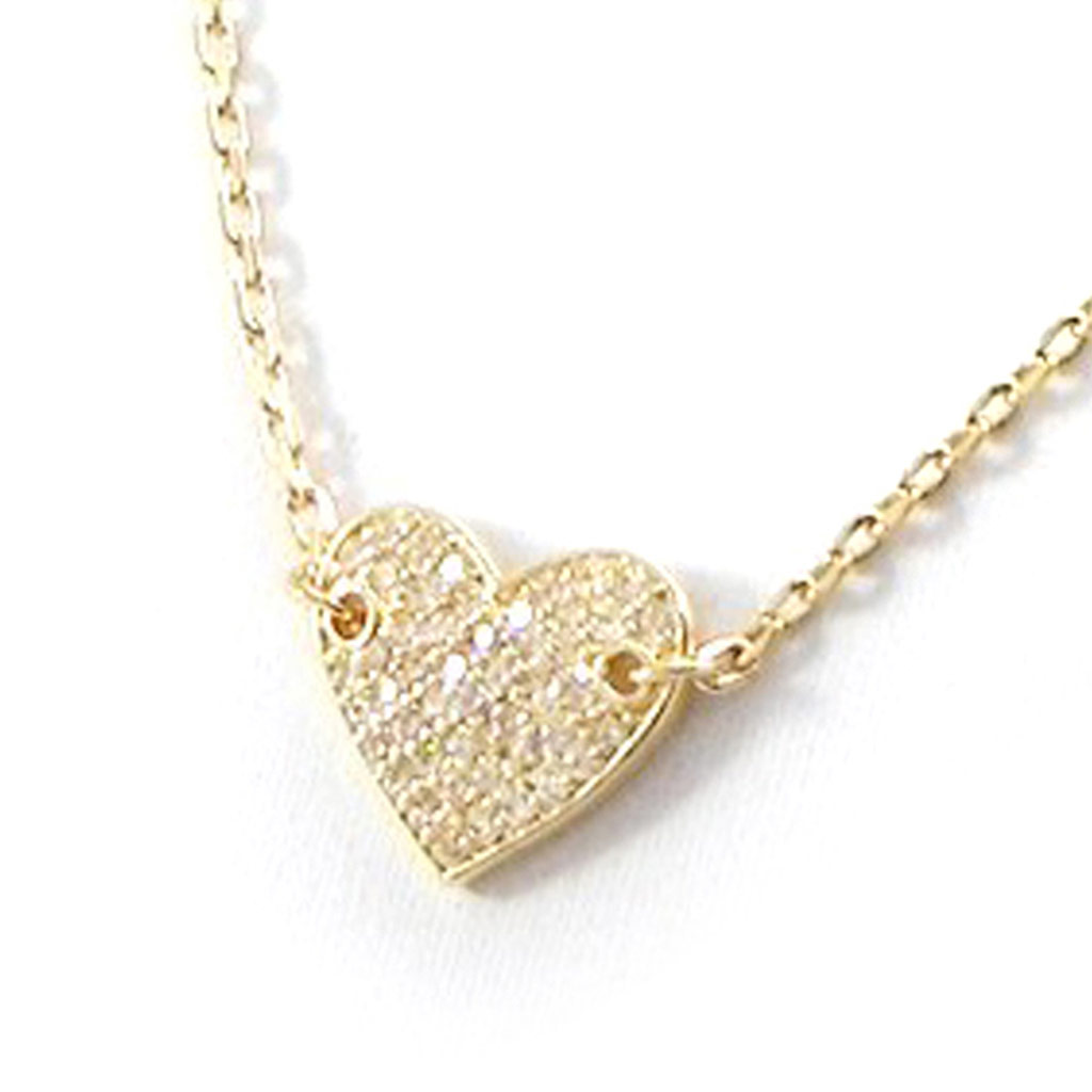 Collier Plaqué-Or \'Love\' blanc doré - 12x12 mm - [I3702]