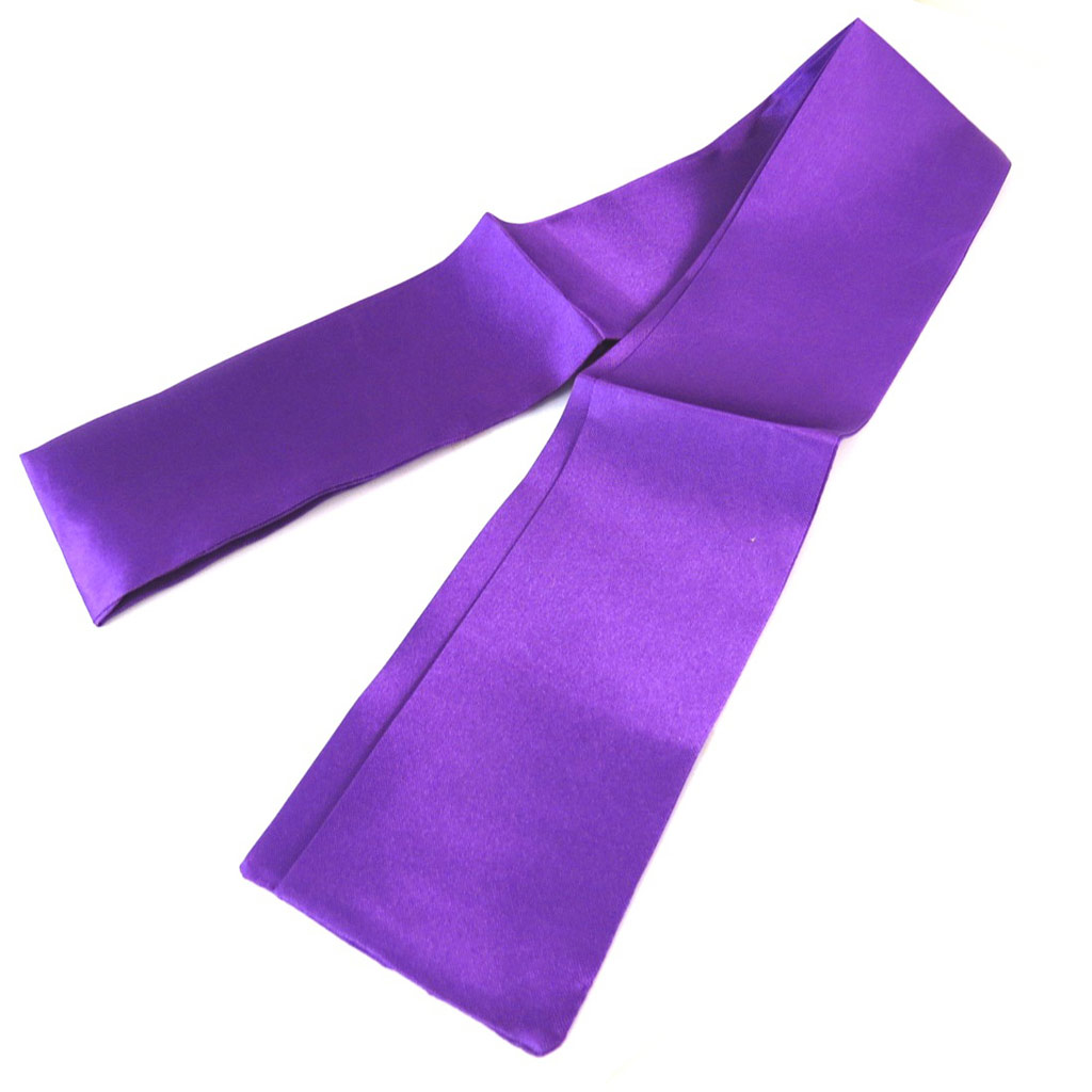 Bandeau satin \'Instants Coquins\' violet - 8x150 cm - [P0285]