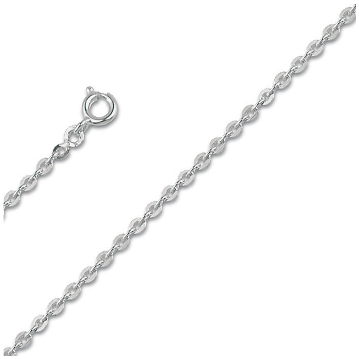 Chaine argent artisanale \'Chorégraphie\' argenté (rhodié) - 45 cm 2 mm - [R5737]