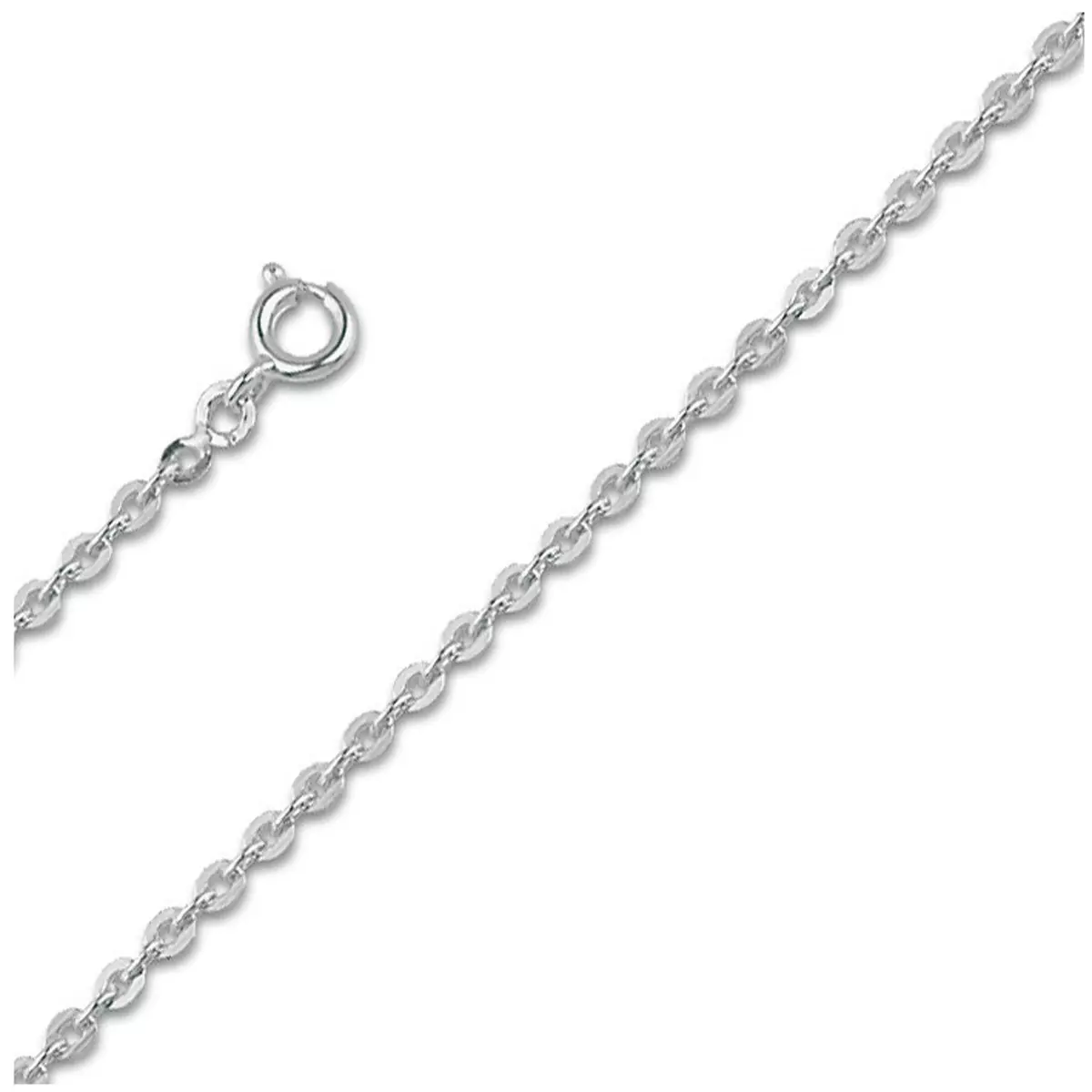 les trésors de lily Chaine argent artisanale 'Chorégraphie' argenté (rhodié) 50 cm 2 mm [R5738]