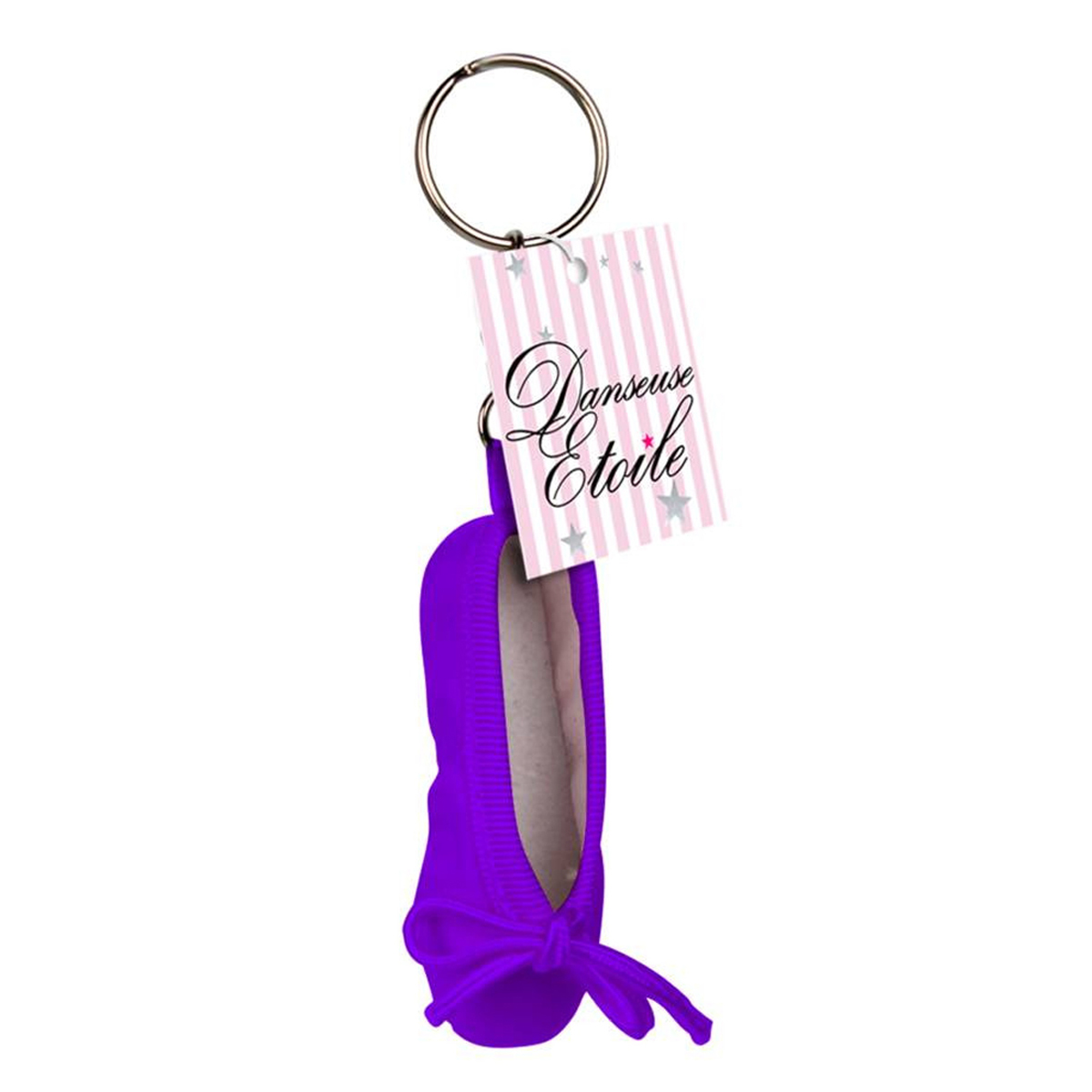 Porte-Clés passion \'Ballerines\' violet - 12x2 cm - [R5850]