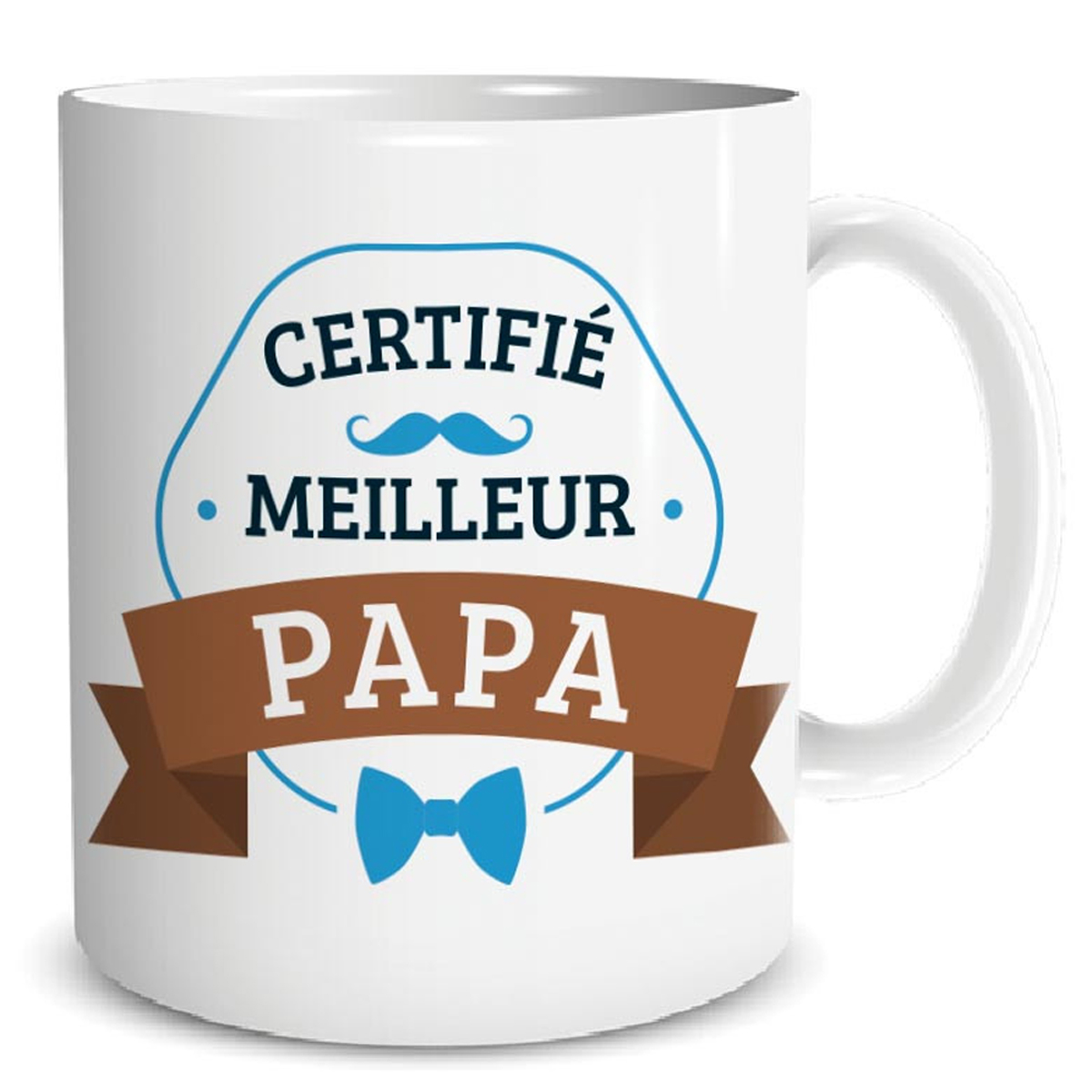 Mug tendresse \'Papa\' (Certifié meilleur Papa) - 95x80 mm - [A3715]