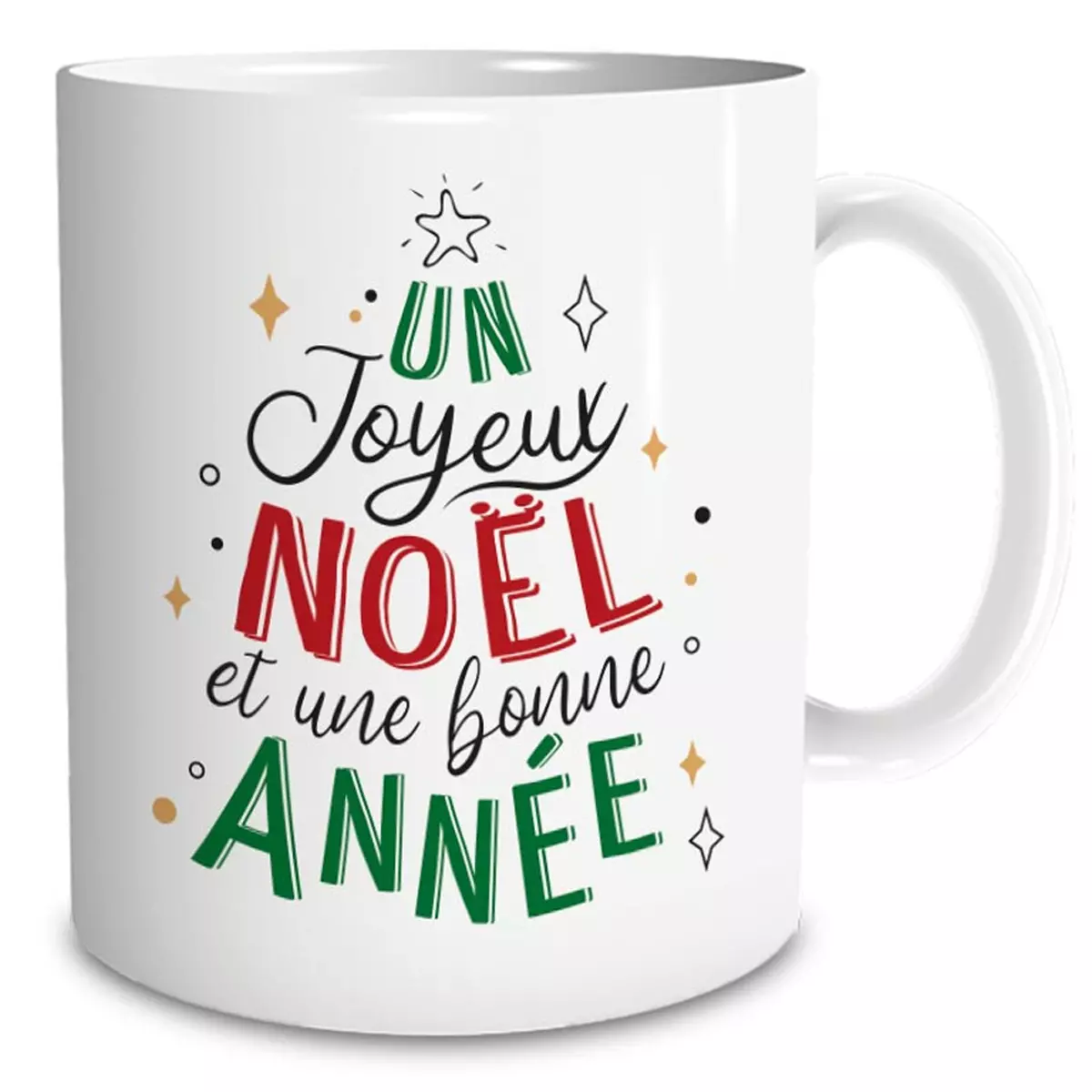 les trésors de lily Mug céramique 'Noël' (Un joyeux Noël et une bonne Année) 95x80 mm [A3718]