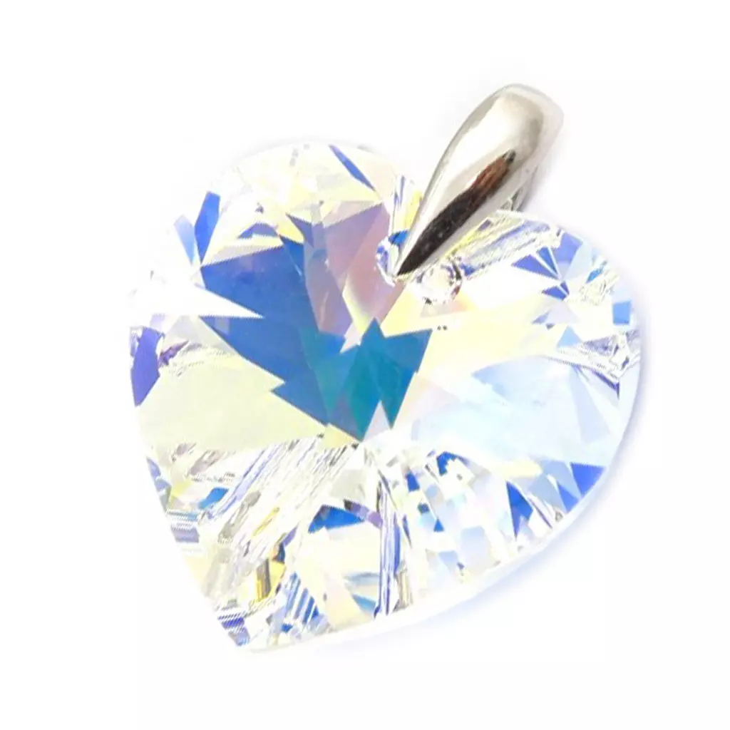 les trésors de lily Pendentif Argent 'Love' blanc boréal 22x17 mm [K2754]