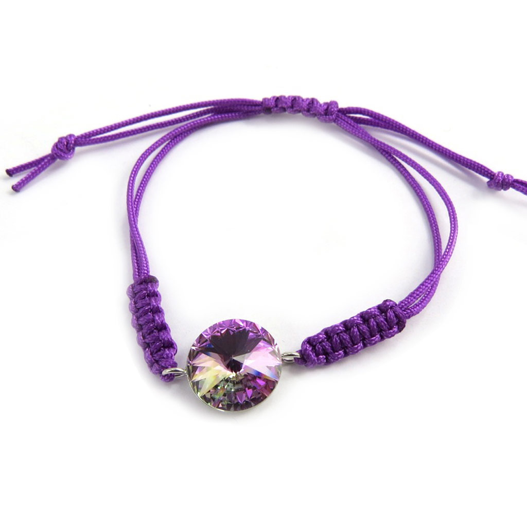 Bracelet Argent \'Sissi\' violet (Crystal) - [M1999]