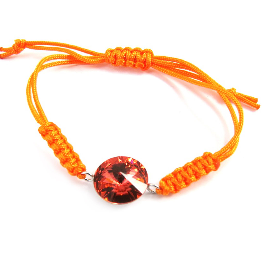 Bracelet Argent \'Sissi\' orange (Crystal) - [M2000]
