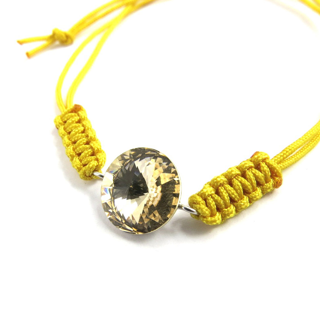 Bracelet Argent \'Sissi\' jaune (Crystal) - [M2001]