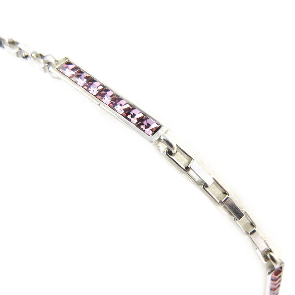 Bracelet Argent \'Sissi\' violet - 3 mm - [M4536]