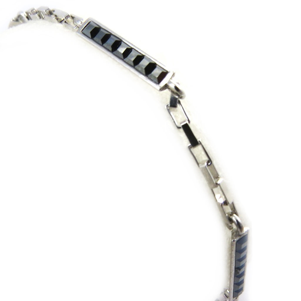 Bracelet Argent \'Sissi\' noir - 3 mm - [M4538]