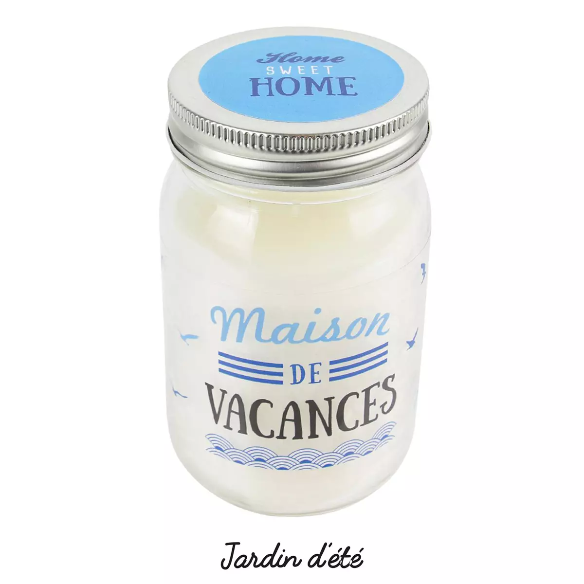 les trésors de lily Bougie parfumée mason jar 'Home Sweet Home' (Maison de Vacances) 127x75 cm [Q3953]