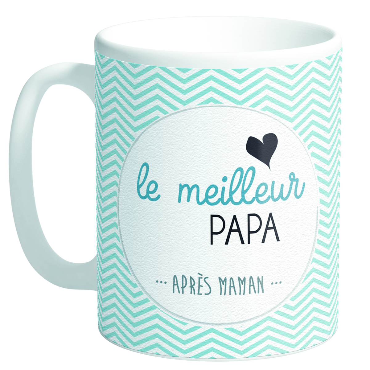Mug tendresse \'Messages\' (Le meilleur Papa  après Maman ) - 95x80 mm - [Q8250]