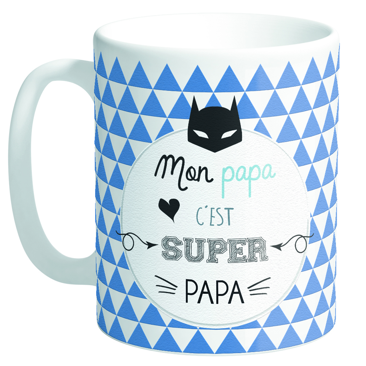 Mug tendresse \'Messages\' (Mon papa c\'est Super Papa) - 95x80 mm - [Q8492]