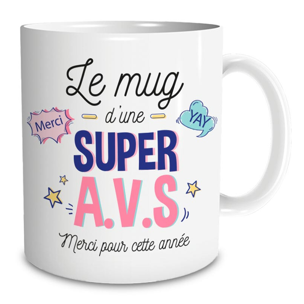 Mug céramique \'Le mug d\'une Super AVS\' (merci pour cette année) - 95x80 mm - [A3786]