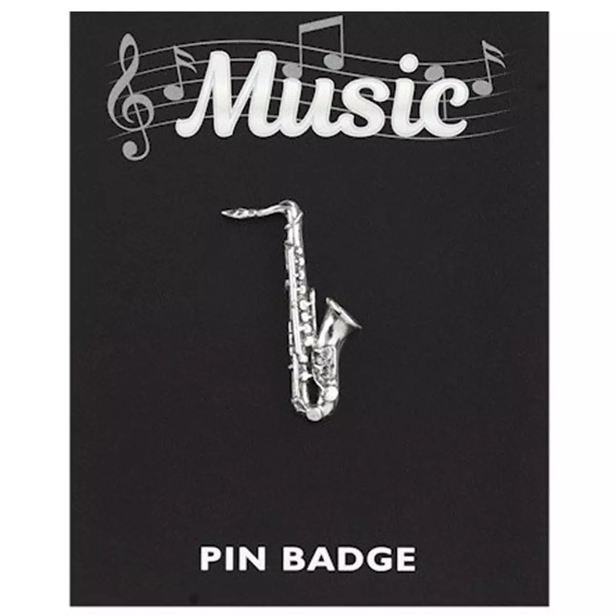 les trésors de lily Broche pin's 'Musique' argenté (saxophone) 33x10 mm [Q3882]
