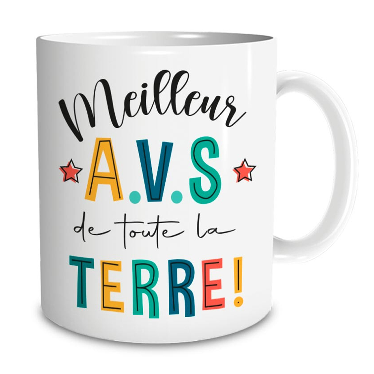 Mug céramique \'Meilleur AVS de toute la Terre !\' - 95x80 mm - [A3787]