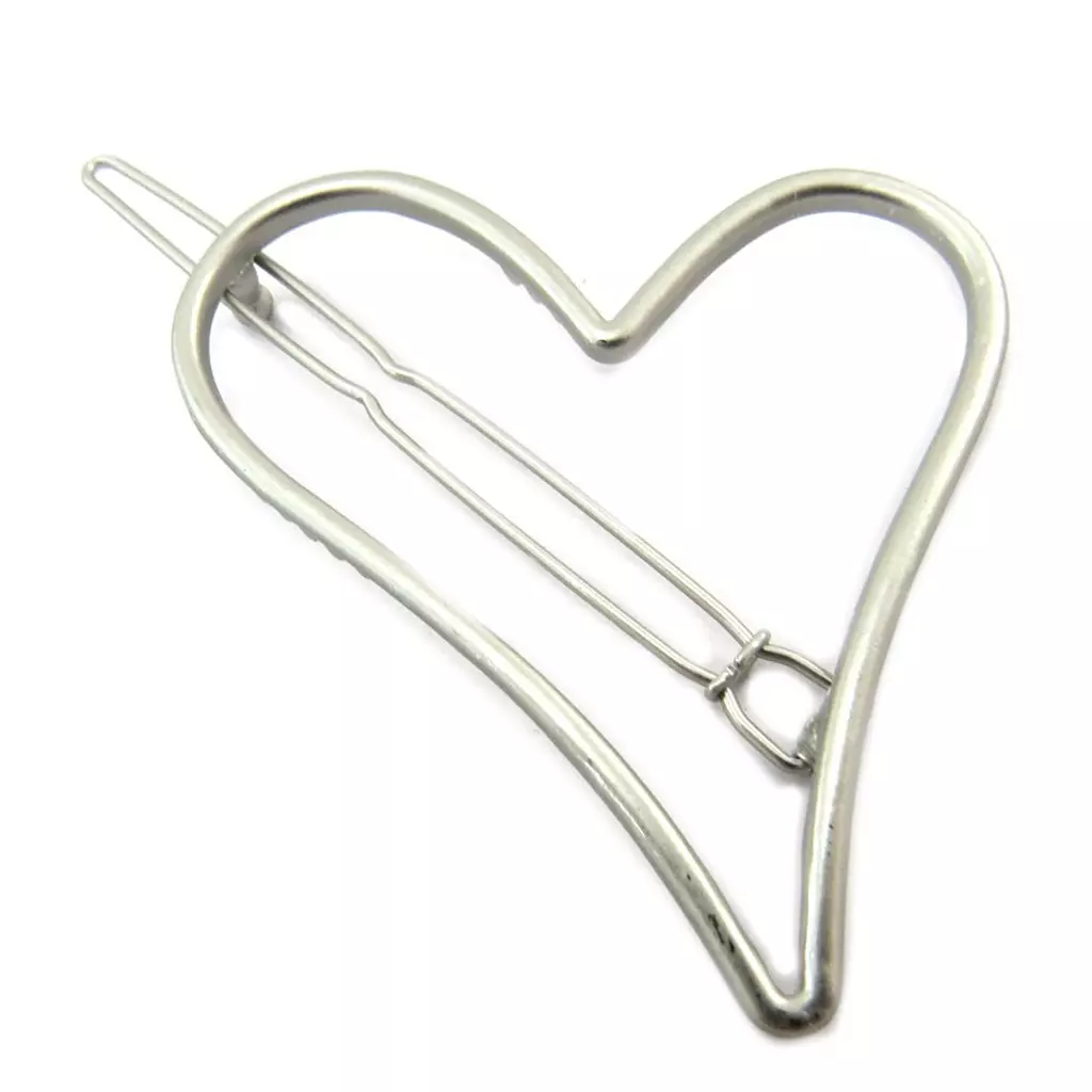 les trésors de lily Barrette boule 'Love' argenté 75x5 cm [P3850]