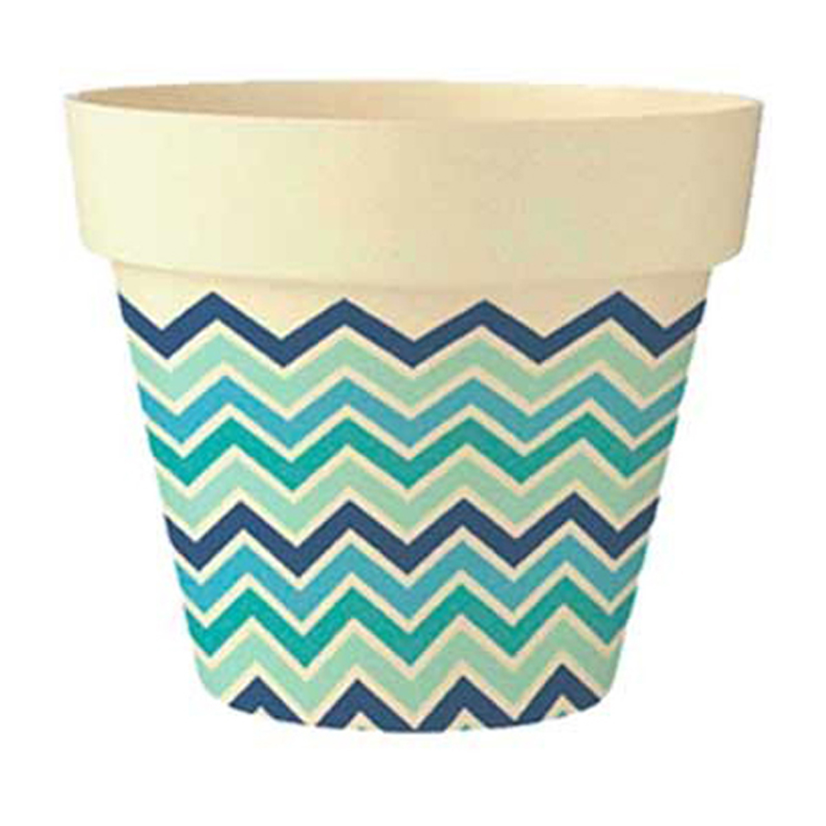 Cache-pot bambou \'Boho\' bleu vert beige -  135x15 cm - [Q6412]