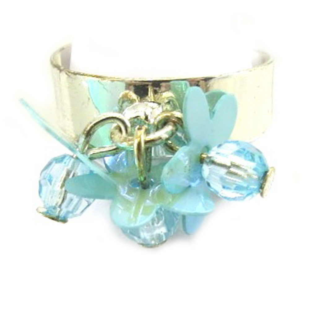 Bague de pied \'Scarlett\' bleu - 15 mm - [R6700]