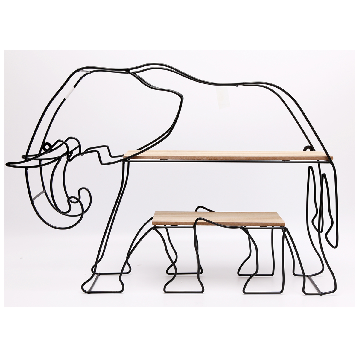 Étagère design métal bois \'Elephant\' - 54x38x10 cm - [A0022]