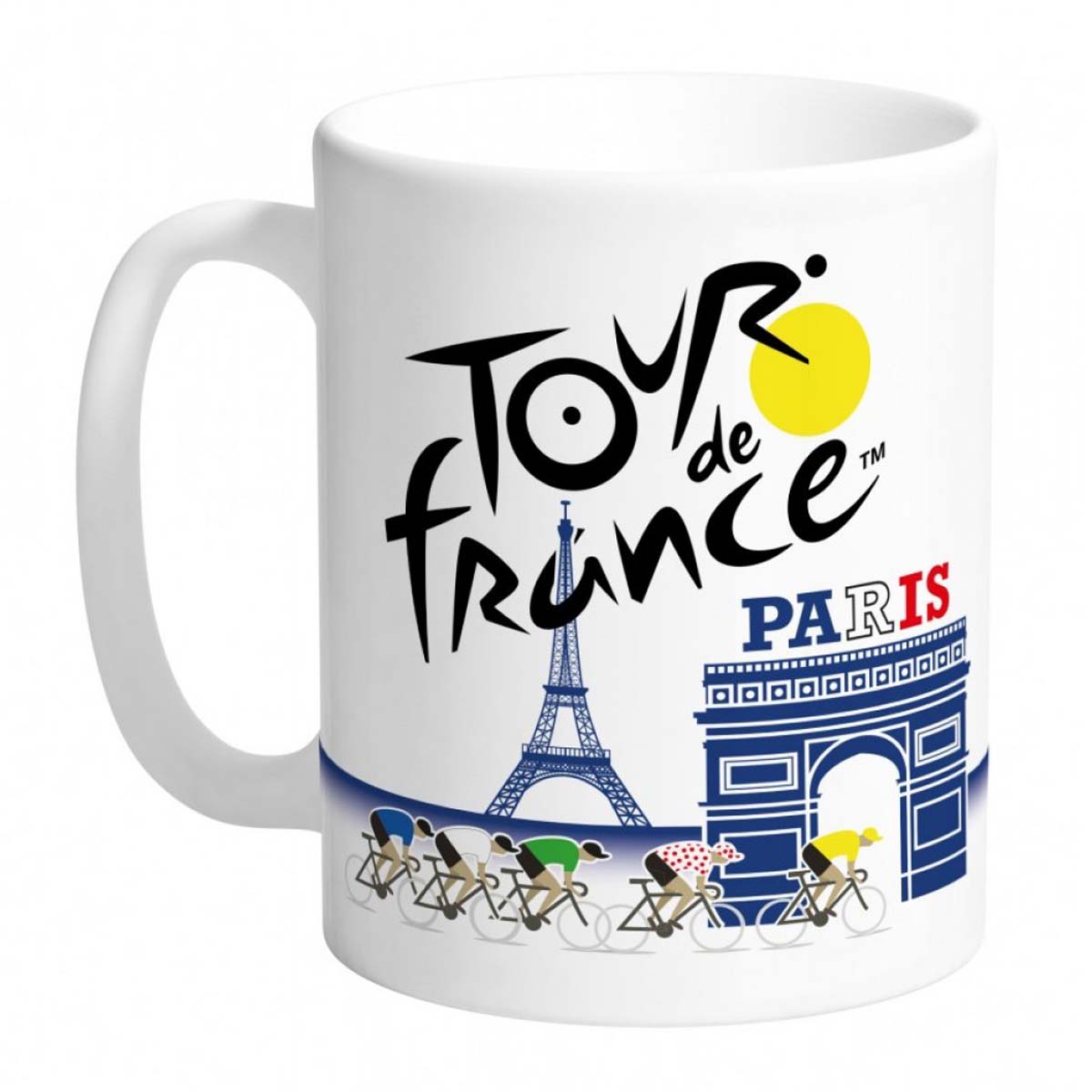 Mug céramique \'Tour de France\' bleu blanc rouge - 95x80 mm - [A0858]
