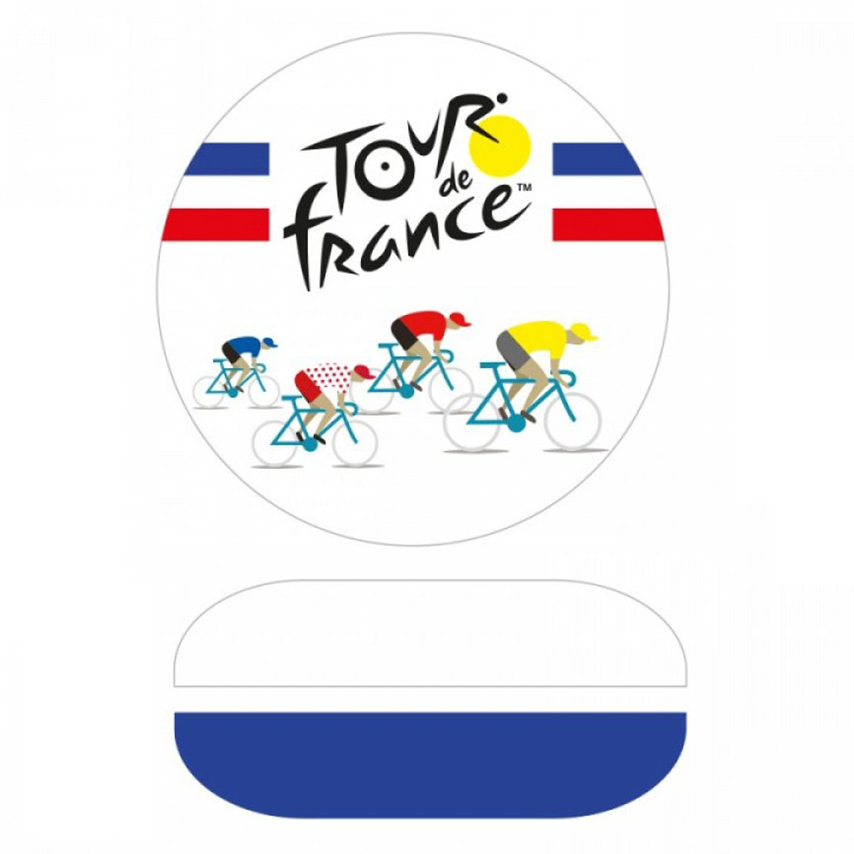 Sonnette à vélo métal \'Tour de France\' bleu blanc rouge - 6 cm - [A2806]