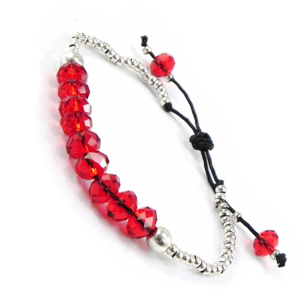 Bracelet créateur \'Minéralia\' rouge - [H9884]